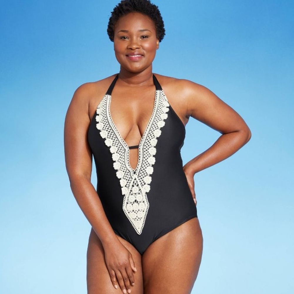 Black Crochet Swimsuit